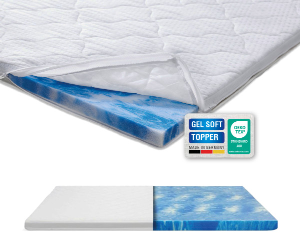 GEL SOFT TOPPER 6cm - klassischer Schnitt - 140cm und 160cm